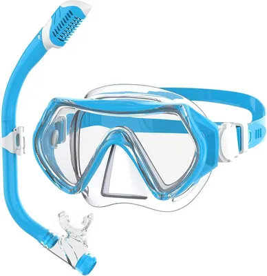 Produktbild von Findway Taucherbrille Kinder Schwimmbrille Schnorchelmaske für Jungen Mädchen 180°Panorama HD Anti Nebel 4-16 Jahre
