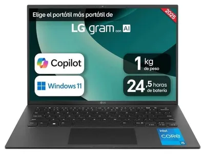 Produktbild von LG Gram 14Z90RU-G.AA55B, Intel® Core™ i5, 35,6 cm (14"), 1920 x 1200 Pixel, 16 GB, 512 GB, Windows 11 Home