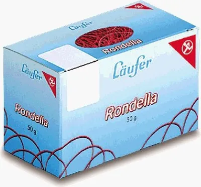 Produktbild von Gummibänder Rondella 130x4mm/85mm rot 50g Packung mit 160 Stück