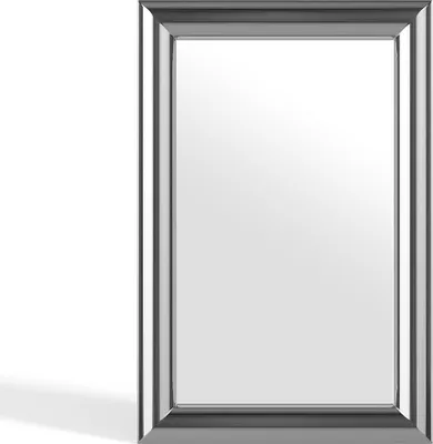 Produktbild von Wandspiegel rechteckig – Metall – L. 80 x H. 120 cm – Chrom – BORAYA