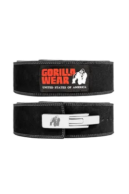 Produktbild von Gorilla Wear 4 Zoll Leder-Hebel-Gewichtshebergürtel - Schwarz - L/XL