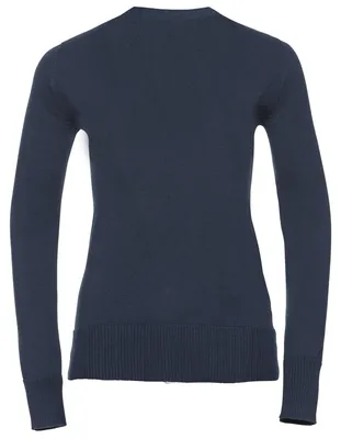 Produktbild von Russell Collection Damen Strickjacke mit V-Ausschnitt FK734 (4XL) (Marineblau)