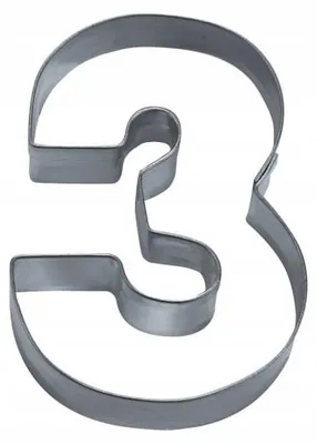 Produktbild von EkoForemki Ausstecher Keksform Ziffer 3 6,5cm