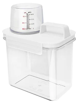 Image de Boîte de rangement hermétique pour lessive, avec récipient doseur, 1100 ml