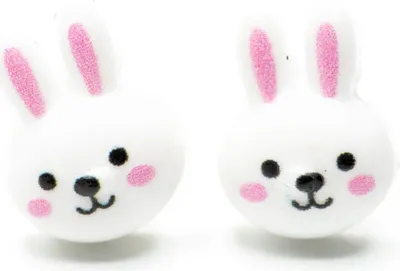 Produktbild von Hase Stecker Miniblings Ohrstecker Kaninchen Ostern Osterhase Weiß Hasenkopf