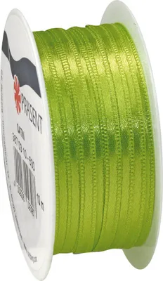 Produktbild von Satinband, 3 mm, Rolle à 10 m Maigrün