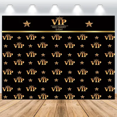 Productafbeelding van Achtergrond Fotografie - Banner Party Decoratie Studio - Feestelijke Gelegenheden - Zwart Goud Sterren Kroon - 22 x 15 m