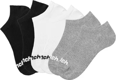 Produktbild von Bench Sportsocken Damen Herren Sneaker Socken ,  Niedrige Socken 6 -teilig 2x schwarz, 2x weiß, 2x grau-meliert Größe 35/38