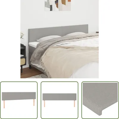 Produktbild von The Living Store Kopfteile 2 Stk. Hellgrau 90x5x78/88 cm Stoff