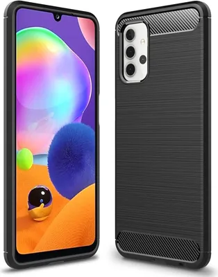 Produktbild von NALIA Design Handy Hülle für Samsung Galaxy A32 5G, Carbon Look Case Cover Bumper