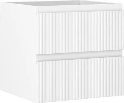 Zdjęcie produktu dla Mexen Rivel szafka łazienkowa podumywalkowa 50 cm, 2 szuflady, ryflowana , biała mat - 91A20-05047-2-BFF01