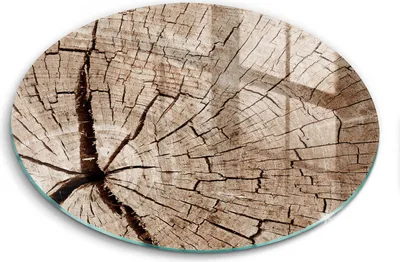 Produktbild von Glasschneideplatte - Herdabdeckplatte - fi40 cm -Schneidebrett - Spritzschutz - Baum