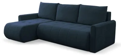 Produktbild von Selsey Timmone – Ecksofa mit Schlaffunktion & Bettkasten, Chenille, Universal, Dunkelblau