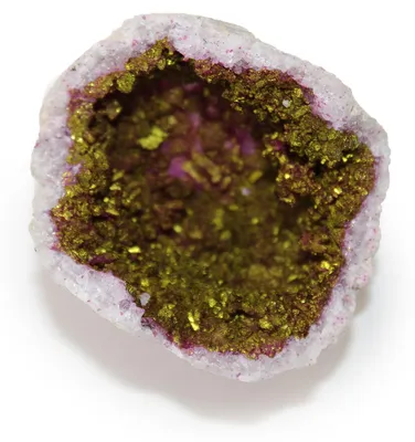 Productafbeelding van Gekleurde calsietgeodes - roze en goud