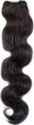 Produktbild von hair2heart Echthaar Tressen zum Einnähen Extensions Gewellt - 70cm 100g 5/0 mittelbraun