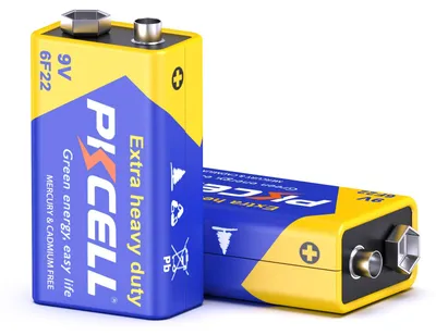 Productafbeelding van 9V batterij, blokbatterij, 6F22 batterijen, 3 jaar levensduur voor rookmelders