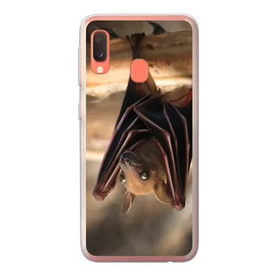 Produktbild von MuchoWow® Handyhülle Schutzhülle Hülle für Samsung Galaxy A20e Baby - Fledermaus - Holz Silikon Softcase Handy Hülle - Abdeckung