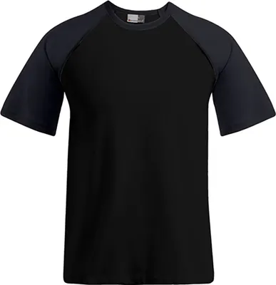 Produktbild von Raglan Baseball T-Shirt Herren, Schwarz-Charcoal, L