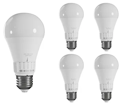 Productafbeelding van Spectrum LED Peerlamp A60 E27 Mat - 10W 1100lm 2700K - Koudwit - Vervangt 100W - 5 stuks