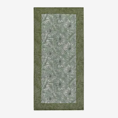 Zdjęcie produktu dla Dywan welurowy antypoślizgowy MALESIA 55X140 cm ZIELONY | GalleriaFarah1970