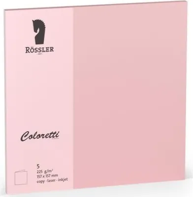 Image de Doppelkarte 157x157 couleur 5 Stück rose