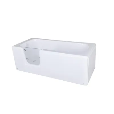 Produktbild von BELVIT Seniorenbadewanne 170 cm Rechteck Badewanne mit Einstieg links, barrierefreie Dusch-Badewanne für Senioren und Erwachsene