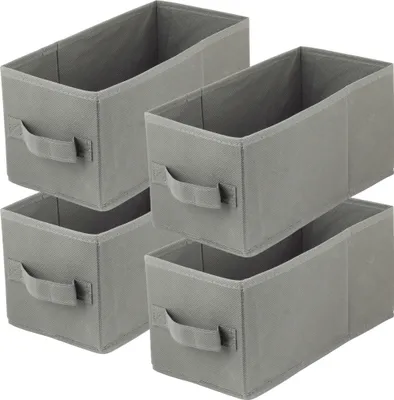 Produktbild von Lavita Storage Box | faltbare Aufbewahrung Boxen 15 x 31 x 15 cm | Schubladen-Organizer Box| Ordnungssysteme für Kleidung | Kleideraufbewahrung & Organisation | dunkelgrau | 4 stück