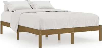 Produktbild von vidaXL Massivholzbett Honigbraun Kiefer 200x200 cm