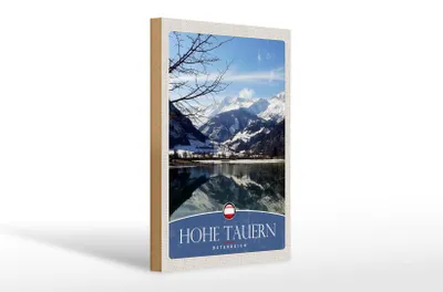 Produktbild von Holzschild Reise 20x30cm Hohe Tauern Winterurlaub Schnee