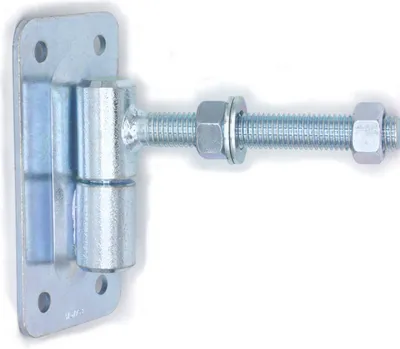 Produktbild von UHRIG M18 Torband lang einstellbar zum einhängen, mit Anschraub Platte, verzinkt & rostfrei, Scharnier Angel Beschlag für z.B. Gartentür.