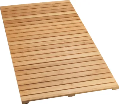 Produktbild von Bambus Dusch- und Saunarost für Innen- und Außenbereich, Duschmatte rutschhemmend 100 x 50 cm