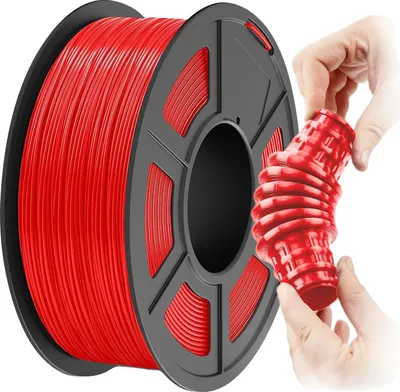 Image de Filament TPU, diamètre 1,75 mm, poids 1 kg, matériau flexible, ROUGE