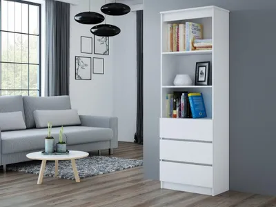 Produktbild von Funktionales Bücherregal OLIMP mit 3 Schubladen und 3 Fächern