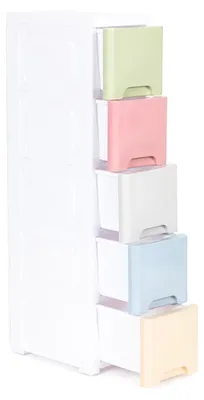 Produktbild von ModernHome PJJCBS0019-05A Rollregal für Kinder, 5 Schubladen