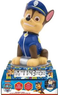 Immagine prodotto di Sveglia Paw Patrol con personaggio 3D, sveglia per bambini, funzione snooze, display data, PW19972