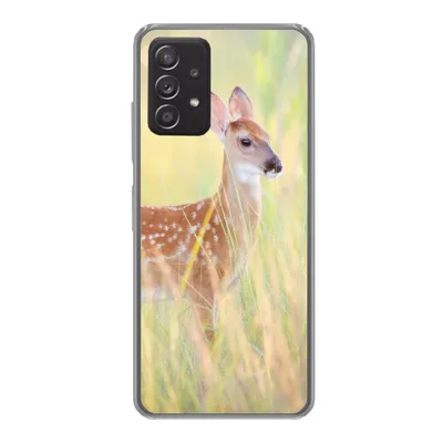 Produktbild von MuchoWow® Handyhülle Schutzhülle Hülle für Samsung Galaxy A33 5G Hirsche - Gras - Grün Silikon Softcase Handy Hülle - Kartenhalter