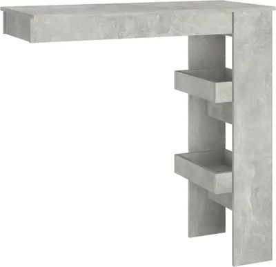 Produktbild von vidaXL Wand-Bartisch Betongrau 102x45x103,5 cm Holzwerkstoff