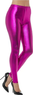 Produktbild von Smiffys - "80s Disco" Leggings für Damen SM1157 (L) (Silber)