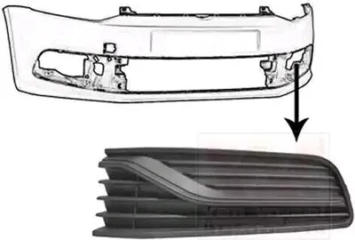 Produktbild von VAN WEZEL Lüftungsgitter Grill Stoßfänger für VW Polo Schrägheck (6R1, 6C1)