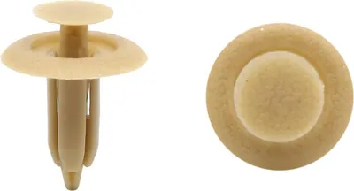 Image de 100Pcs Rivet Plastique Trou Fixation 6mm Beige Clips Pare-Chocs Voiture