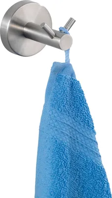 Produktbild von WENKO Wand Haken Handtuch Halter Edelstahl Bad WC Garderoben Kleider BOSIO matt