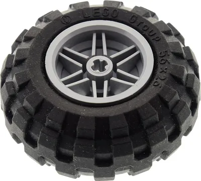 Obrázok produktu pre [N] Svetlo modrošedé koleso 30,4 mm D. x 20 mm bez otvorov na kolíky a zosilneným ráfikom s čiernou pneumatikou 56 x 26 Balloon (56145 / 55976)