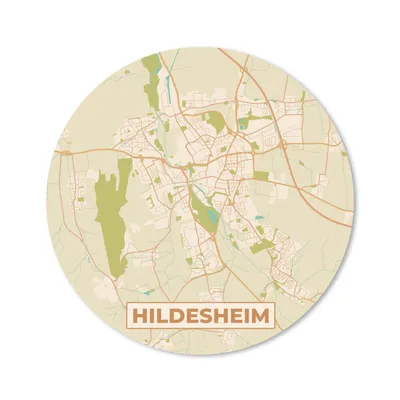 Produktbild von MuchoWow® Mauspad Mousepad Karte - Jahrgang - Hildesheim - Stadtplan 20x20 cm - Mousepads - Maus Mat - Pad - Mausunterlage - Schreibtischmatte