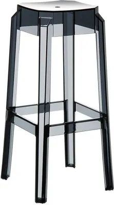 Produktbild von 2er Set Barhocker HLO-CP17 transparent  schwarz