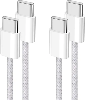 Zdjęcie produktu dla YISH Kabel USB-C do USB-C: [2 sztuki, 1 metr + 1 metr] Kabel do szybkiego ładowania USB-C, 60W, standard PD, typ USB
