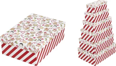 Produktbild von 6-tlg. Boxenset aus Karton Geschenkboxen Geschenkverpackung