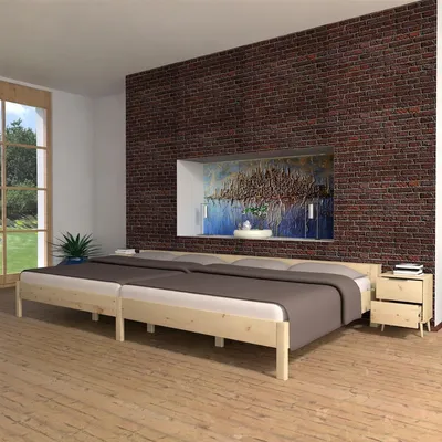 Produktbild von Familienbett "Familien-Nesterl" 360 220 43 Zirbe 180/180cm mit Ablage
