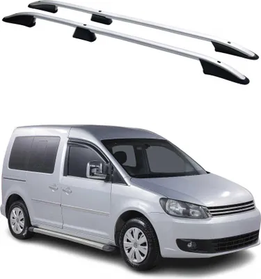 Immagine prodotto di Barre portatutto longitudinali per VW Caddy 2010-2015 L1 in alluminio grigio