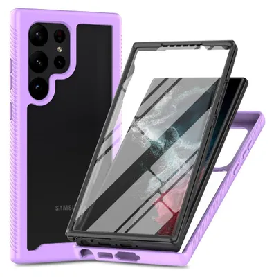 Obrázek produktu pro Pouzdro pro Samsung Galaxy S26 Ultra nárazník s vestavěnou ochranou displeje 360° celotělové ochranné pouzdro Fialová