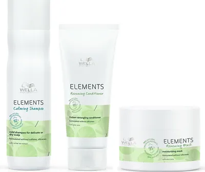 Produktbild von Wella Elements Calming Shampoo 250ml + Wella Elements Conditioner 200ml + Wella Elements Renewing Mask 150ml